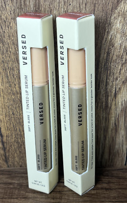 NEW (Lot of 2) Versed Soft Gloss Tinted Lip Serum 0.06oz (Compliment)