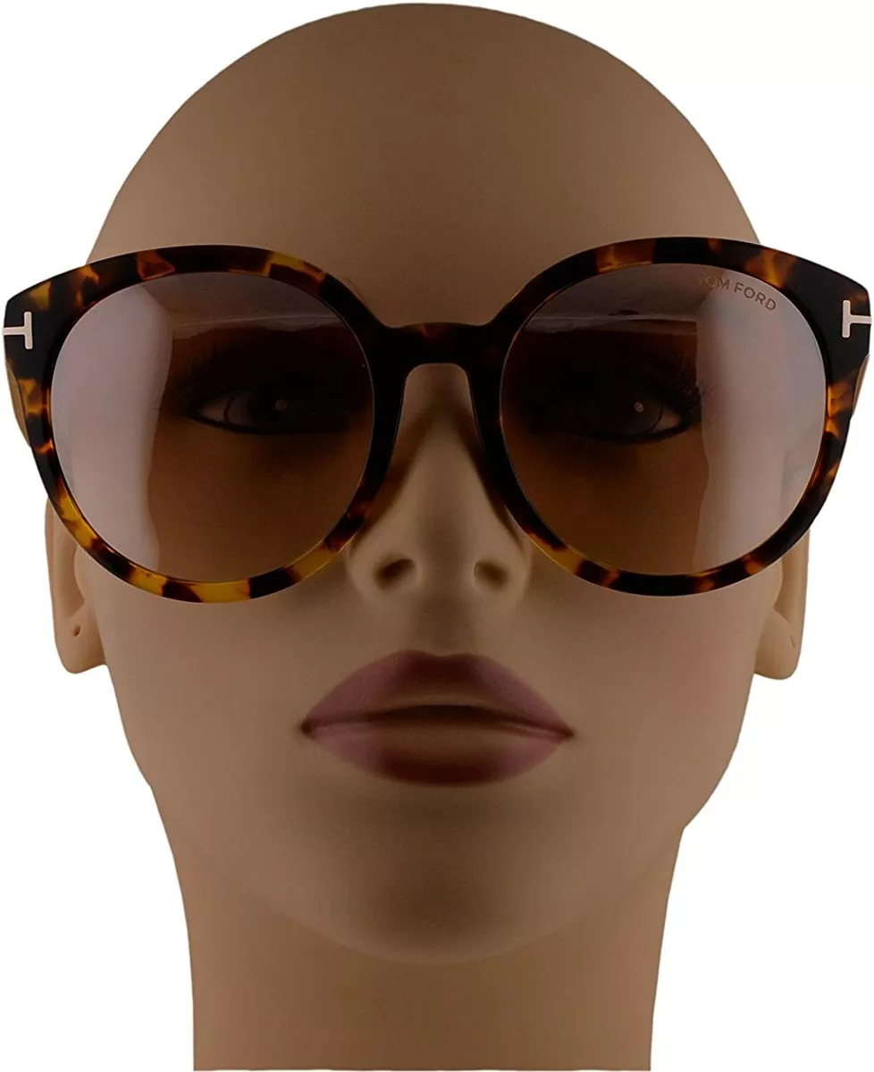 Tom Ford Philippa TF503 52Z FT503 Light Tortoise Round Sunglasses 55 20 140