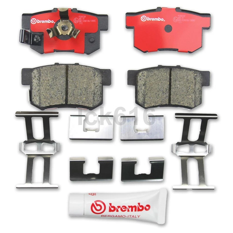 Juego de pastillas de freno Brembo de cerámica delanteras traseras 2X para Honda CR-V 2007-2011 Foto 2 de 3