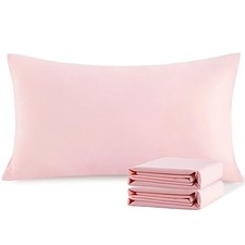King Pillowcase Set - 2 Pack Brushed Microfiber King 20" x 40" Blush Pink