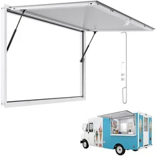 VEVOR 60x36in Concession Stand Serving Window Food Truck Service Awning Aluminum