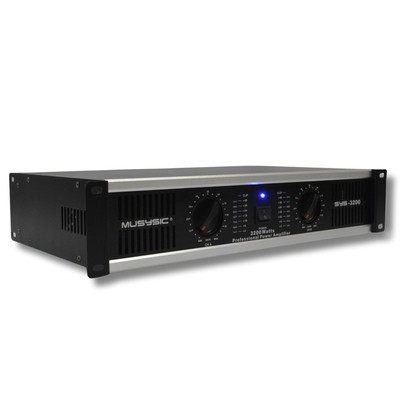 MUSYSIC 2 Channel Power Amplifier Distortion Free and Clear Sound - Professio...