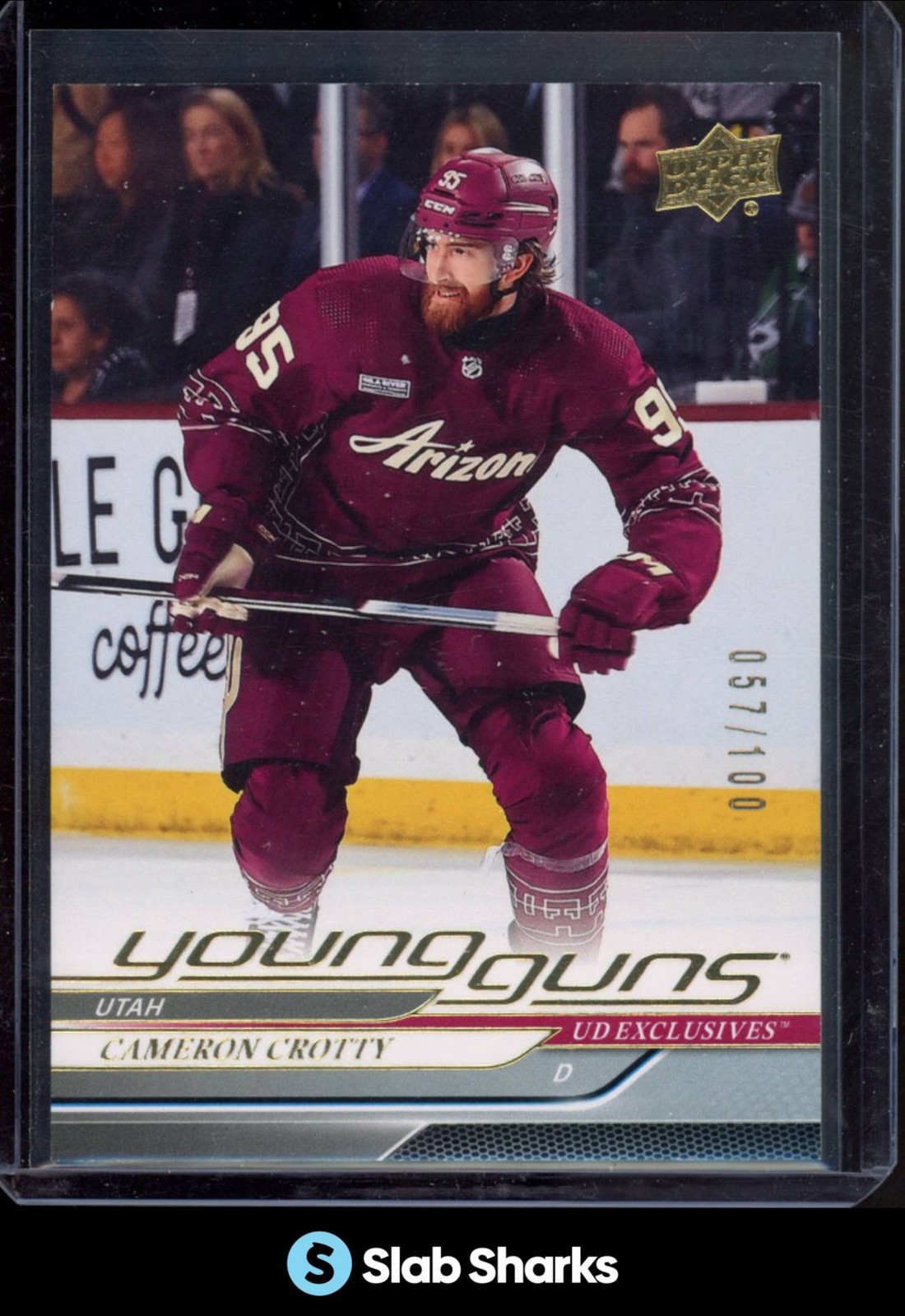 2024 UPPER DECK #238 CAMERON CROTTY EXCLUSIVES YOUNG GUNS RC ROOKIE /100