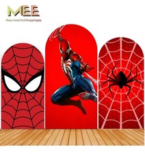 Red Spider-Man Arch Backdrop Cover Birthday Party Photo Background Decorations
