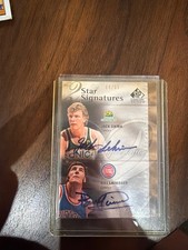 2009-10 SP Signature Edition - 2 Star Signatures Bill Laimbeer, Jack Sikma...