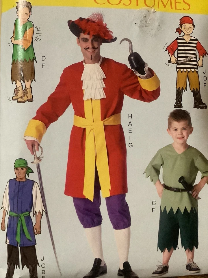 Sewing Pattern Costume Men So S-XL Pirate #MP448 /M7215 Uncut - Image 2 of 4