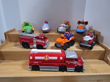 Paw Patrol Mighty Pups True Metal Diecast Cars Trucks Mixed Lot of 8