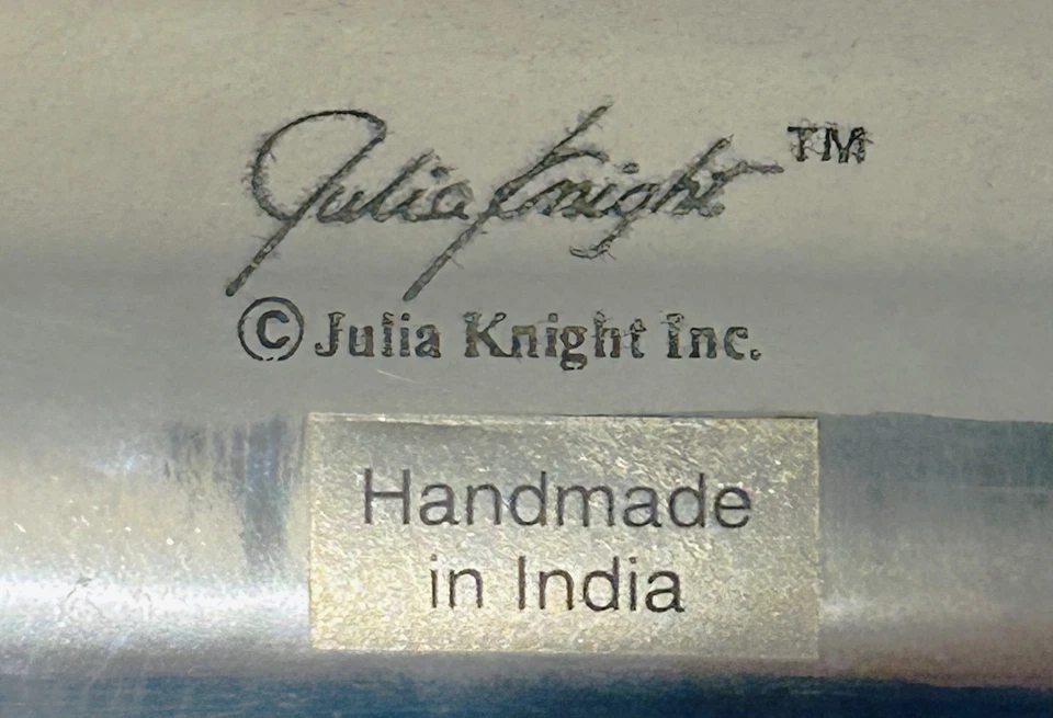 JULIA KNIGHT CLASSIC 16" RED ENAMEL MOTHER OF PEARL SERVING SNACK/CRACKER TRAY - Image 4 of 4