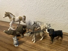 7 Miscellaneous Schleich Animals Flaw Some Wear From Play See Pictures