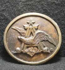 WI09146 VINTAGE 1970s ANHEUSER-BUSCH BOOZE BEER ADVERTISEMENT BELT BUCKLE
