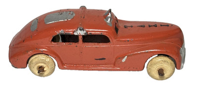 1930s SLUSH METAL / SLUSH SALMON TAXI MOLD TAXICAB BARCLAY ORIGINAL PAINT CA R