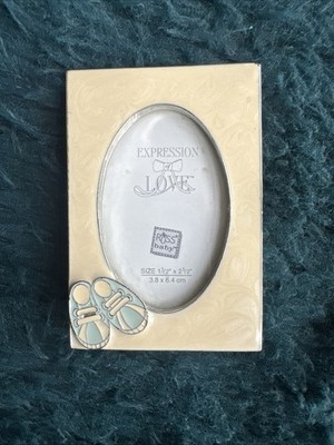 Expression of Love Russ Baby-Größe 3,8x6,4cm Bilderrahmen Silber Marmoroptik