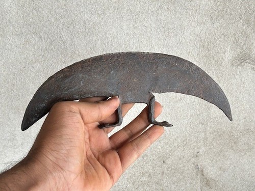 Rare Vintage Ancien Forgé à la Main Unique Forme Solide Rustique Fer Big Hache,( - Photo 8 sur 15