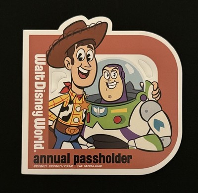 Disney Parks Annual Passholder Magnet - Toy Story Woody & Buzz - Original NEW