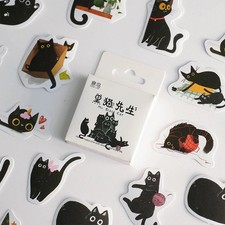 45pcs Kawaii Cat Dog Daily Life Mini Paper Stickers Set Scrapbooking Journal