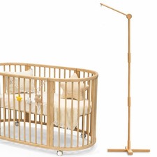 Crib Mobile Arm Wooden Floor Standing - 61 Inches Mobile Arm for Crib Movable...