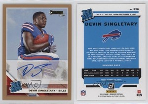 2019 Panini Donruss Rated Press Proof Bronze Devin Singletary Rookie Auto RC