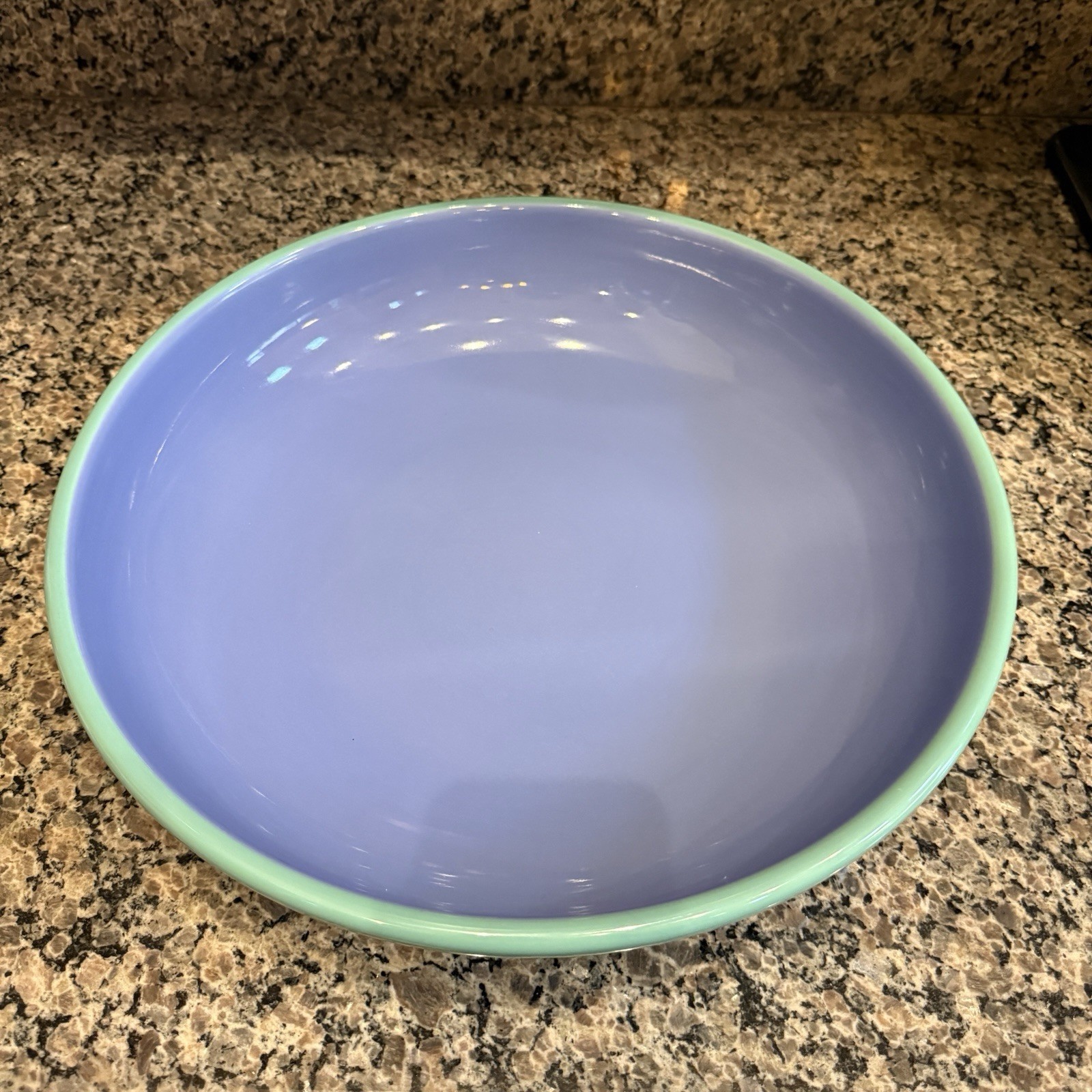 Vintage LINDT STYMEIST Colorways Large Serving Bowl 14” Green Blue RARE Japan