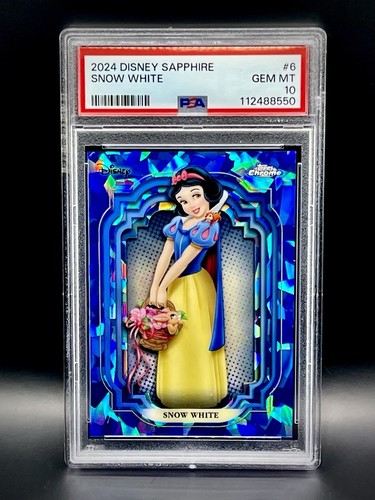 2024 Topps Chrome Disney Sapphire Snow White #6 PSA 10 Gem Mint