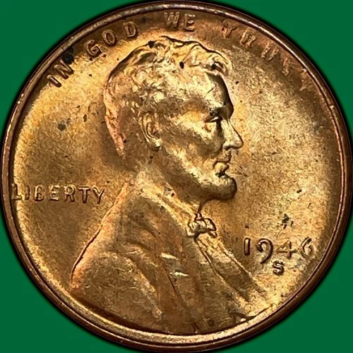1946-S Lincoln Wheat Cent Brilliant Uncirculated BU Coin #37641