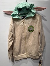 Star Wars Boy's Cute Grogu Baby Yoda Zipup Hoodie S WT