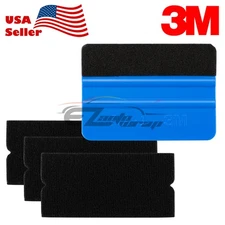 3M Blue Squeegee Rubber Applicator Tools with 3pcs Felt Edge Vinyl Wrap Kit
