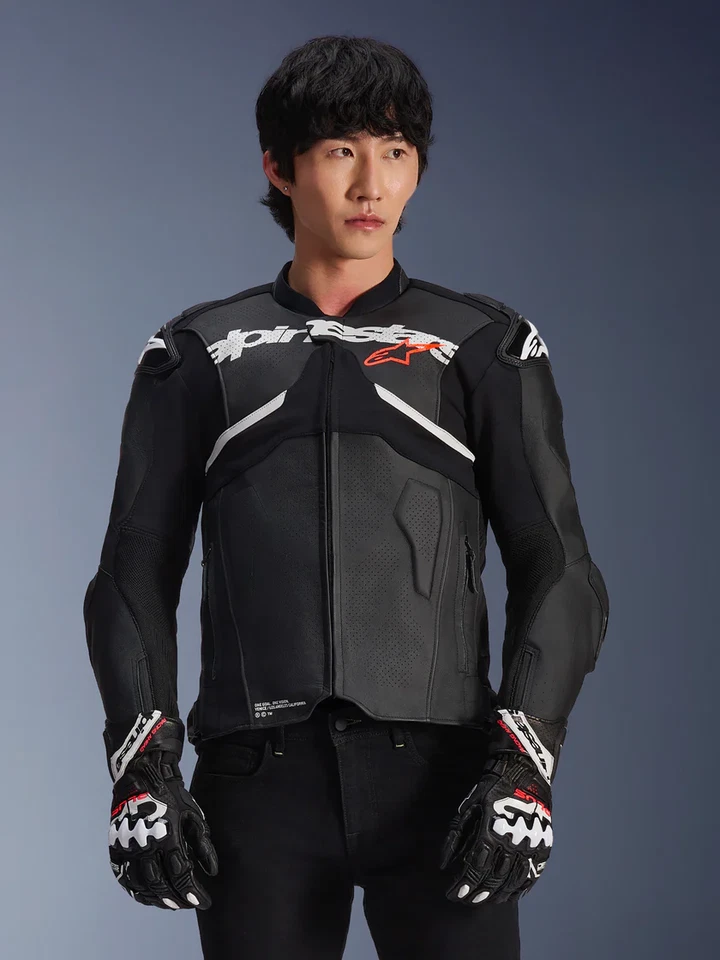 ALPINESTARS Blouson Cuir Été Homme ATEM V5 - Photo 3/4