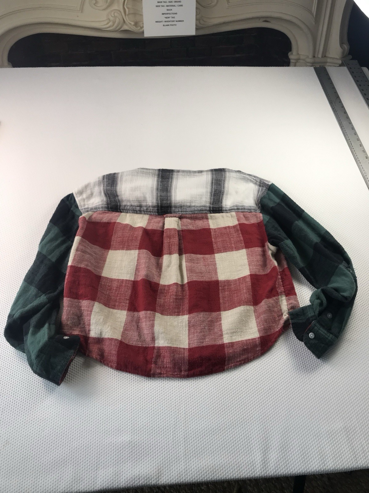 American Eagle AE Patchwork Plaid Cozy Cabin Crop… - image 17