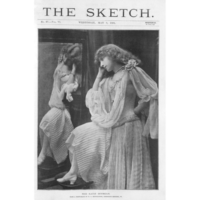 Miss Kate Seymour viktorianische Schauspielerin - antiker Druck 1894