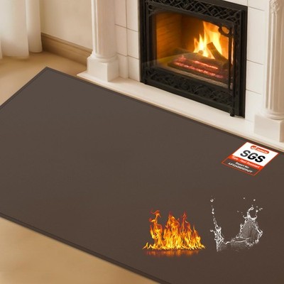 Hearth Rugs for Fireplaces Fire Resistant, 59 x 32 x 0.04 inch Fireproof Fire...