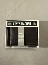 Steve Madden Men s Passcase Wallet 100 Genuine Leather RFID Protection