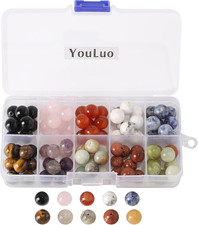 Natural Stone Beads 100Pcs 10Mm round Crystal Real Stone Beads Loose Gemstone St