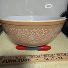Vintage Pyrex Woodland Brown/Tan Mixing Bowl #404, 4 Quart