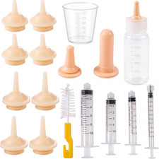 Newborn Pet Feeding Kit, 60Cc Nursing Bottle Multiple Oral Feeders 10 Silico
