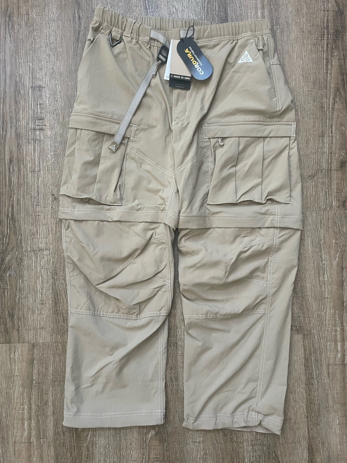 Nike ACG Smith Summit Convertible Cargo Pants Khaki Men’s Sz XS FN0428-247