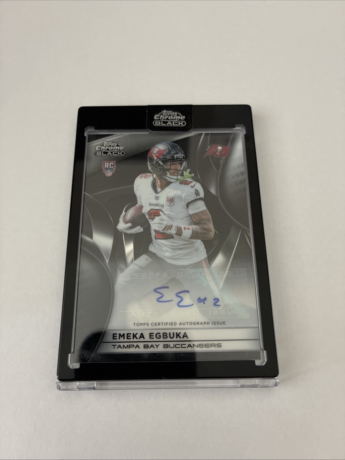 2025 Topps Chrome Black Emeka Egbuka ROOKIE Auto BUCCANEERS 