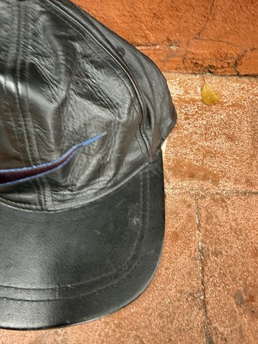 Cappello snapback vintage anni 90 Nike in pelle nera Just Do It USA - Foto 3 di 8