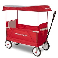 Radio Flyer 3 in 1 EZ Fold Wagon All Terrain Cart with Canopy, Red Open Box