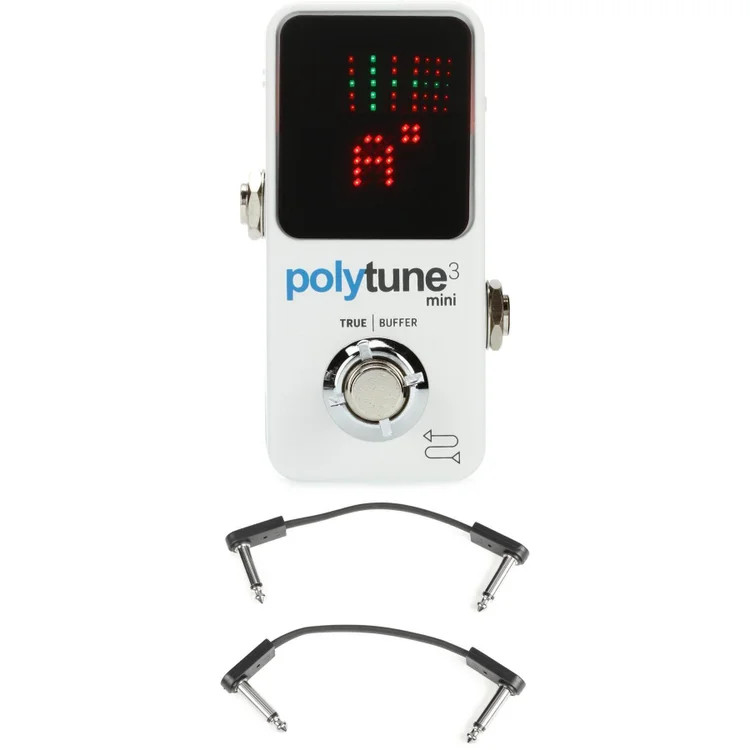 TC Electronic PolyTune 3 Mini Polyphonic Tuning Pedal with EBS Patch Cables 10190₽