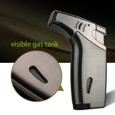 Outdoor Butane Gas Inflatable Lighter Windproof Jet Straight Lighter Spray Gun
