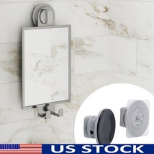 Fogless Shower Mirror W/ Power Grip Pro Suction Hooks Shaving Grooming New