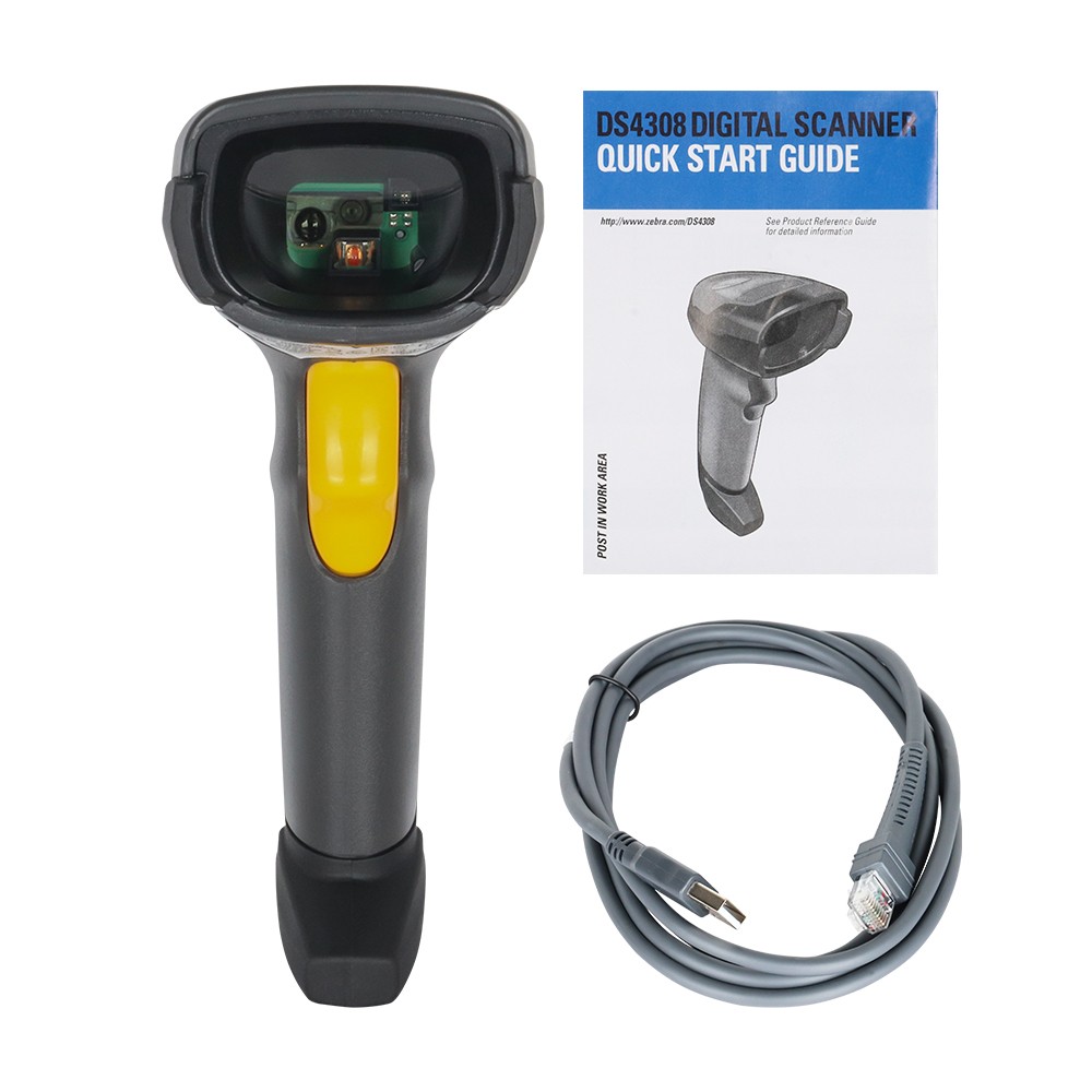 5PCS Zebra DS4308-XD00007VZAP Handheld 2D Omni-Directional Barcode Scanner Kit