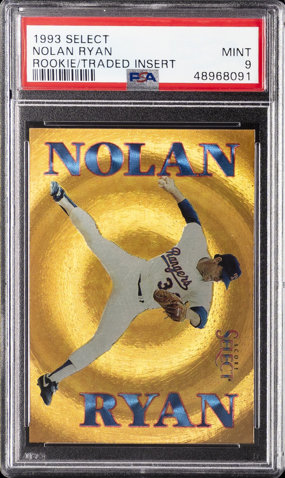 1993 SELECT RC/TRADED INSERT NOLAN RYAN PSA 9