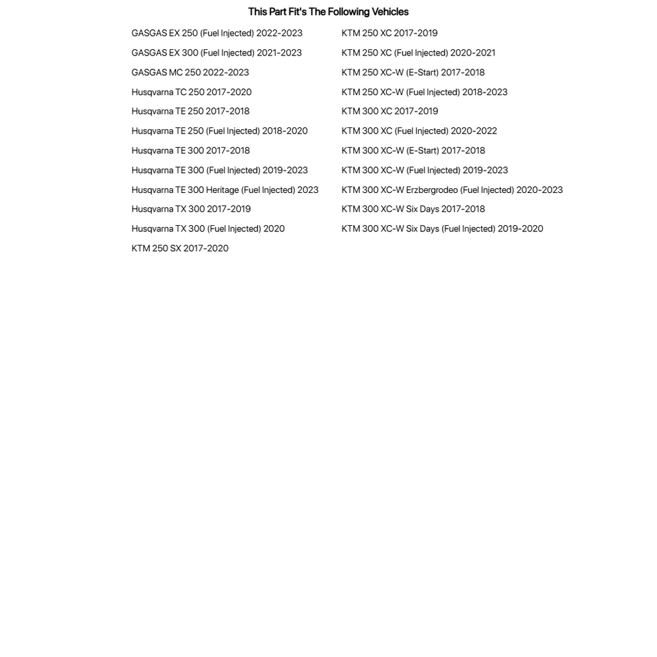 Kit completo de junta Tusk para HUSQVARNA TX 300 2017-2019 - Imagem 3 de 4