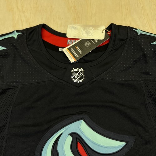 NEW SM 50 Seattle Kraken Adidas Home Blue NHL Hockey Jersey GT5622 - Picture 6 of 18