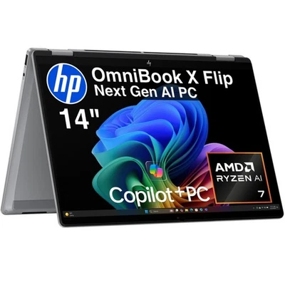 HP OmniBook X Flip 14" PC Portable 2 Ryzen 7 350 16GB RAM 1TB SSD OLED 120Hz - Photo 1/4