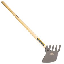 Gemplers Steel Rake Hoe 5 Tine Wood Handle Fire Prep