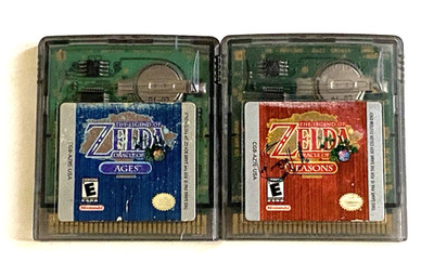 DEFECTIVE Zelda Oracle of Seasons and Ages FOR PARTS Nintendo Game Boy Color GBC