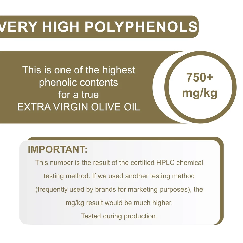 2025 Gold Award Winner, Very High Phenolic (750+ mg/kg), USDA Organic Greek E... - Image 3 of 4