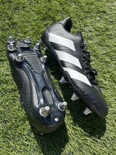 Adidas Kakari SG Men's Rugby Boots Black White Size UK 10 Soft Ground Studs